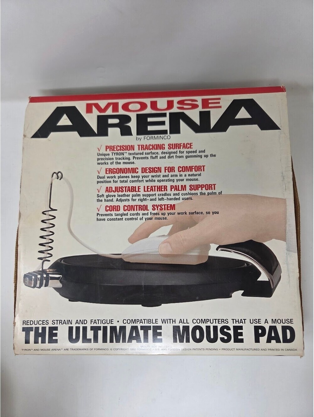 Forminco Mouse Arena Ergonomic Mouse Pad With Palm Support And Box Vintage